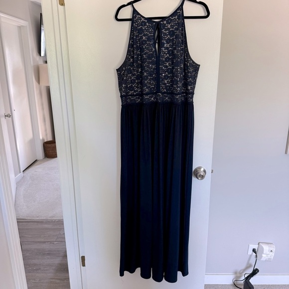 Navy Blue Maxi Dress size 18 - Picture 1 of 6